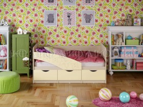 Кровать Бабочки 2,0м (Ваниль матовый) в Раздолинске - razdolinsk.katalogmebeli.com | фото